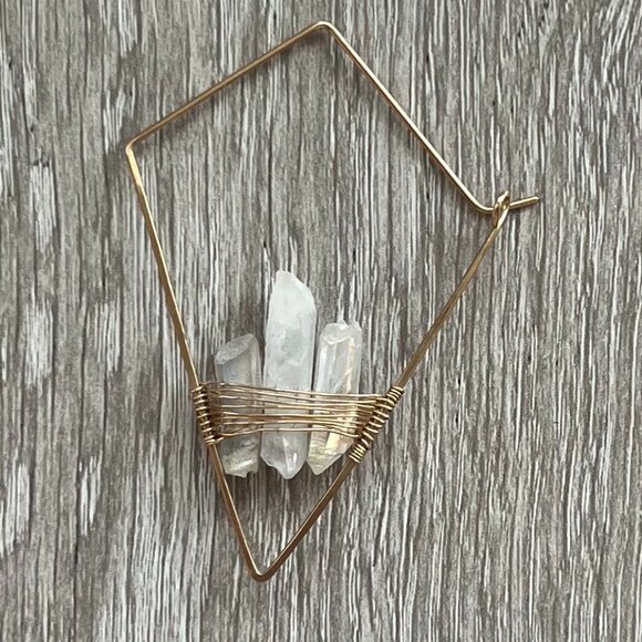 Free People Mint Geode Threader Earrings - Picture 4 of 5